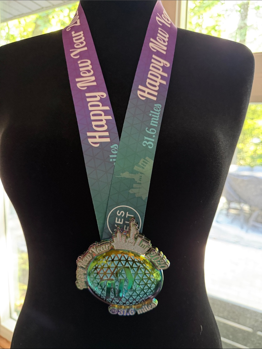 Yes Fit Women’s Purple & Teal Swim Medal Necklace - Happy New Year 2020